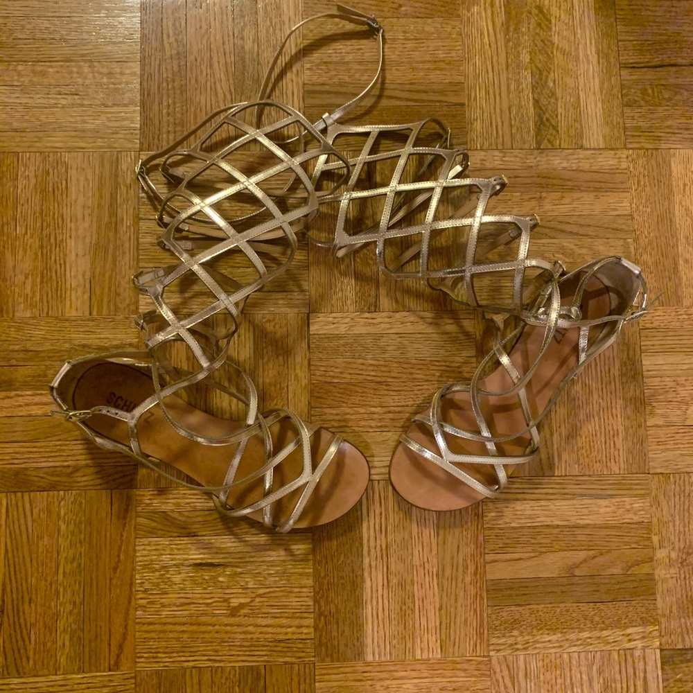 Schutz Gladiator Sandals - Gold